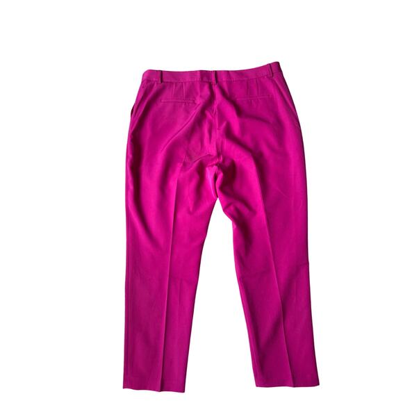 Tahari | Fuchsia Straight Leg Flat Front High Rise Trousers | Size 18 - Picture 3 of 7
